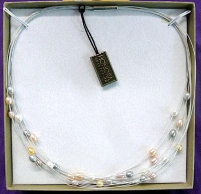 Honora Baroque Floating Pearl 18" Necklace 12 Strand in Box - Image 1 of 4