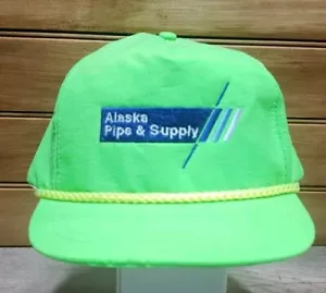Cappello snapback vintage Alaska tubo e fornitura verde neon corda camionista marca KC - Foto 1 di 16