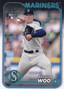 2024 Topps Japan Baseball MLB 1st Bowman No. 55 Bryan Woo Rookie - Bild 1 von 2