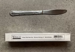 Walco 18/0 Stainless Steel Barclay Dinner Knife, 8.625" Length | 1 Dozen. 1A S2 - Picture 1 of 3