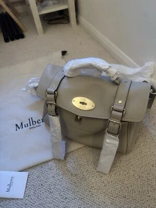Mulberry 'Alexa' in chalk. Heavy Grain Leather Top Handle Bag. Used once! - Picture 1 of 24