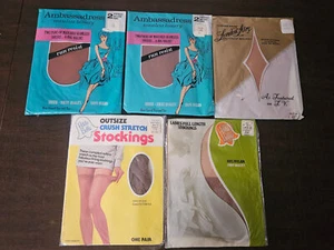 Vintage Pantyhose lot 7 pair Petit Belle Ambassadress London Aire NIP - Picture 1 of 10