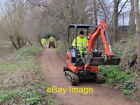 Photo 12x8 Footpath maintenance with mini excavator Southall The path is t c2016