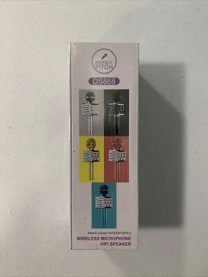 New Perfect Pitch Wireless Microphone/HIFI Speaker DS868 Silver w/FM Radio - Image 1 of 4