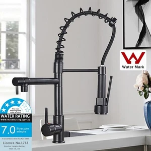 WELS Kitchen Tap Black Pull Out Mixer Taps Sink Basin Faucet Vanity - Picture 1 of 10