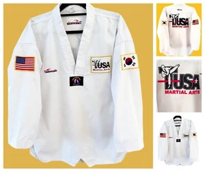 SangMooSa Kampfsport Taekwondo Uniform Erwachsene Gr. 5 TOP 190 CM US&Korea Patches - Bild 1 von 5