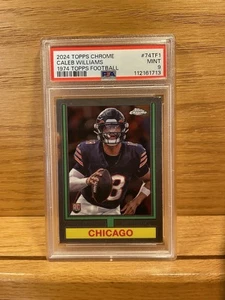 2024 Topps Chrome 1974 Topps Football #74TF1 Caleb Williams RC PSA 9 - Bild 1 von 2