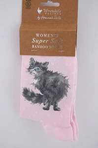 New with Tags Wrendale Super Soft Bamboo Socks ~ Cute Cat Design ~ UK 4-8 - Picture 1 of 4