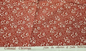 COLONIAL CHRISTMAS Judie Rothermel Marcus Bros Fabric -FAT QUARTER Red RARE! - Picture 1 of 1