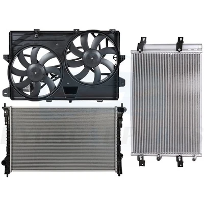 Engine Cooling Fan and Radiator Condenser For 2007-11 2012 Lincoln MKX Ford Edge - Image 1 of 4