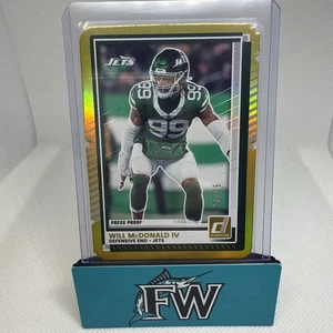 2025 Panini Donruss Will McDonald IV #241 Press Proof Gold Die cut #/25 Jets - Picture 1 of 2
