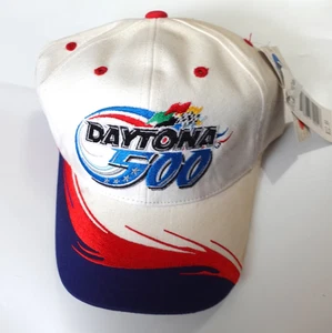 NASCAR Mütze 2002 Daytona 500 Druckknopflasche neu Etikett American Race seltenes Design Vintage - Bild 1 von 7