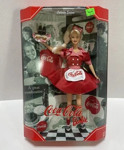1998 Barbie Coca-Cola Waitress Collector Edition Doll NEW - Picture 1 of 8