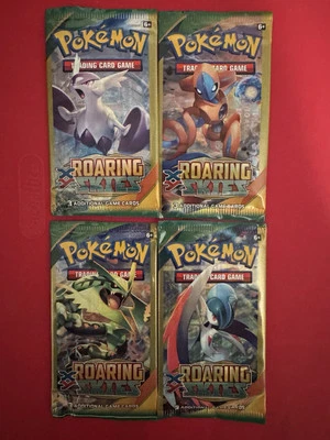 2016 POKEMON XY ROARING SKIES 3 Card Mini Booster Packs Complete Pack Art Set - Image 1 of 4
