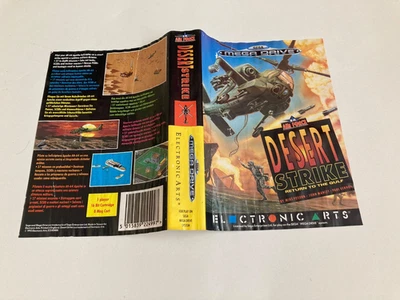 Original Sega Megadrive PAL Cover Inlay - Desert Strike - Image 1 of 2