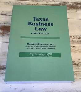 Texas Business Law by Don A. Evans (1995, Trade Paperback) - Bild 1 von 4