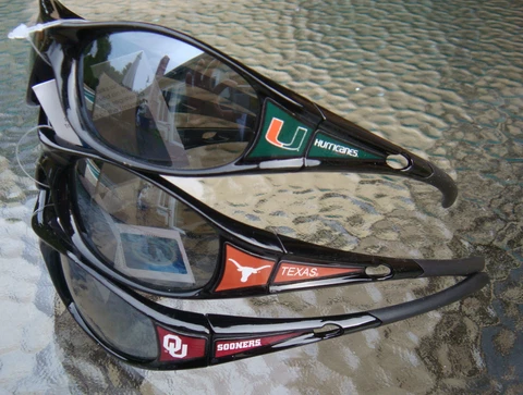 NCAA Sunglasses Official licensed Wrap Black Frame ( TEAM # B ) Cover