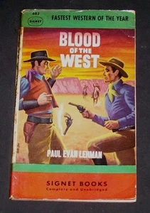 1948 1st Signet #682 Robert Jonas Cover Art Blood of the West New Mexico Lehman - Imagen 1 de 1