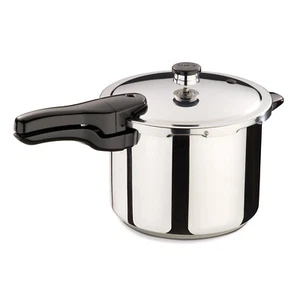 Presto 6 Quart Stainless Steel Pressure Cooker Canner 6 QT Can Cook  Model 01362 - Picture 1 of 11