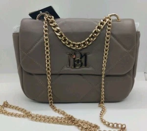 Badgley Mischka Beige Hellbraun Crossbody Gold Kette Tasche Große Diamant Steppung Handtasche - Bild 1 von 14