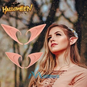 2 Pairs Halloween Pixie Elf Ears Fairy Cosplay Roles Play Fancy Dress Props Gift - Picture 1 of 12
