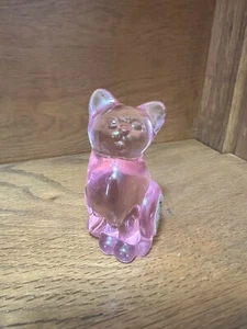 Statuina gatto 95° anniversario Fenton rosa - Foto 1 di 4
