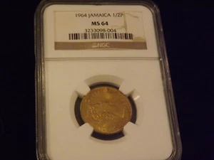 1964  1/2 P      Jamaica          NGC MS 64 - Picture 1 of 2