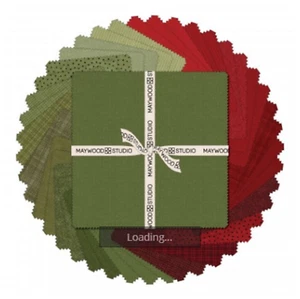 Woolies Flannel: 10" Squares Holiday Warmth- Maywood Studios - Picture 1 of 2