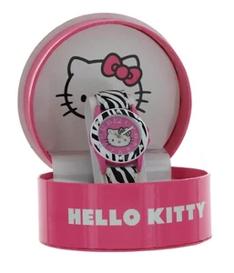 Hello Kitty Sanrio Pink Zebra Rhinestone Watch new in box - Picture 1 of 3