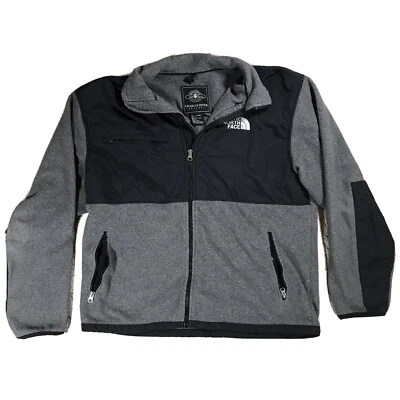 The North Face Charles River 服装外套夹克灰色黑色大号羊毛 — 第 1/4 张图片