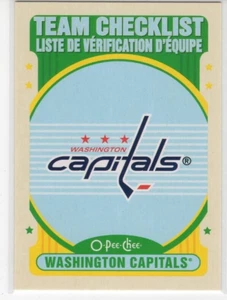 Washington Capitals 21-22 O-Pee-Chee OPC Retro Team Checklist #580 - Picture 1 of 1