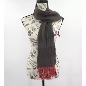 LemLem Schal Damen braun gauzy Fransen Liya Kebede handwerklich gewebt Boho Lagenlook - Bild 1 von 10