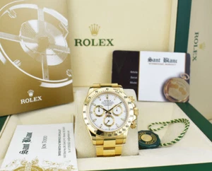 ROLEX - 40mm REHAUT 18kt Gold DAYTONA White Index Dial 116528 - SANT BLANC - Picture 1 of 5