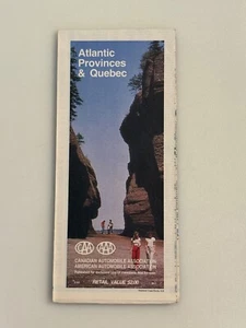 1985 Highway Map Atlantic Provinces Quebec Canada AAA American Auto Association - Picture 1 of 3