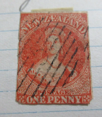 1864 Old Antique Stamp, NEW ZEALAND, SC#30, 1 Penny Cover