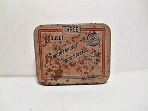 VINTAGE ANUSOL HEMORRHOIDAL SUPPOSITORIES EMPTY COLLECTIBLE METAL TIN - Picture 1 of 6