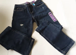 Jeans para niñas talla 14 ajustados ajustados azul marino antiguo nuevos con etiquetas - Imagen 1 de 2