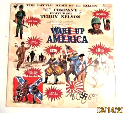 1971 Wake Up America C Company Featuring Terry Nelson Vinyl LP Record Foto 1 de 2