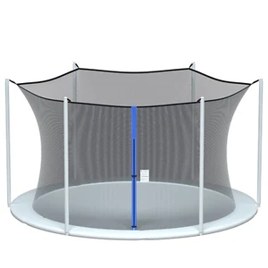 Black Round Replacement Trampoline Safety Enclosure Net for 15ft Frames US - Picture 1 of 12