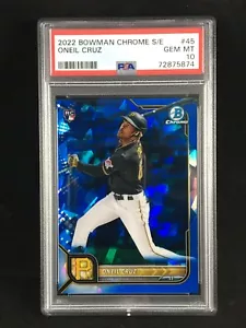 Pop 32 PSA 10 Oneil Cruz 2022 Bowman Chrome SAPPHIRE Rookie #45 RC - Picture 1 of 2