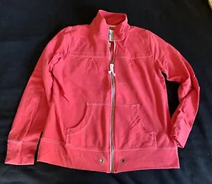 Merona Red Full-Zip Sweatshirt Size Large with Contrast Stitching & Eyelet Detai - Picture 1 of 8