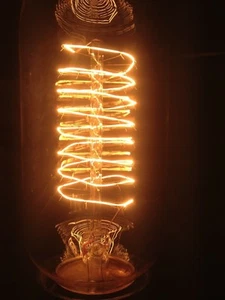 PHILIPS Dekolampe GOLD DECO SPIRAL 35W E27 RÖHRE T45 NEU ähnlich Kohlefadenlampe - Bild 1 von 8