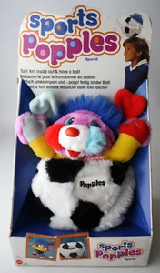 RARE VINTAGE 1987 SPORTS POPPLES SOCCER BALL PLUSH TOY MATTEL NEW ! - Picture 1 of 7