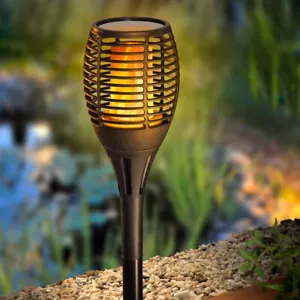 GRUNDIG Solar-Fackel, 12 LEDs, Höhe: 48 cm, mit Flammeneffekt, Solarlampe Garten - Bild 1 von 1