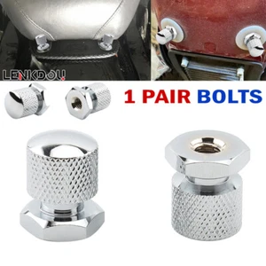 For Harley Touring Road King Softail Solo Seat Nuts Chrome Bolts On Rear Fender - Picture 1 of 8