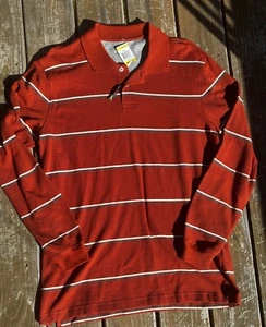 Club Room, Men's Long Sleeve Stretch Polo Morrocan Spice New Medium - Picture 1 of 7