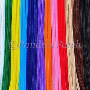 Chenille Craft Stems Pipe Cleaners 12" 30cm 10 25 50 100 200pk - Free Post