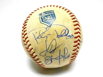 Stephen Piscotty Khris Davis Melvin Firmado Autografiado 2018 Oakland A's Béisbol Foto 1 de 4