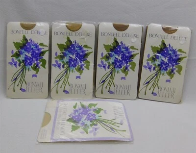 Bonwit Teller Bontell Deluxe 5 Pairs Nylon Spandex Control Top Pantyhose NOS - Image 1 of 4