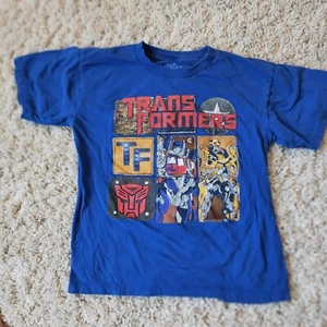 Transformers: "Optimus Prime, Bumblebee" T-Shirt, Size Boys Small, Color Blue - Picture 1 of 7